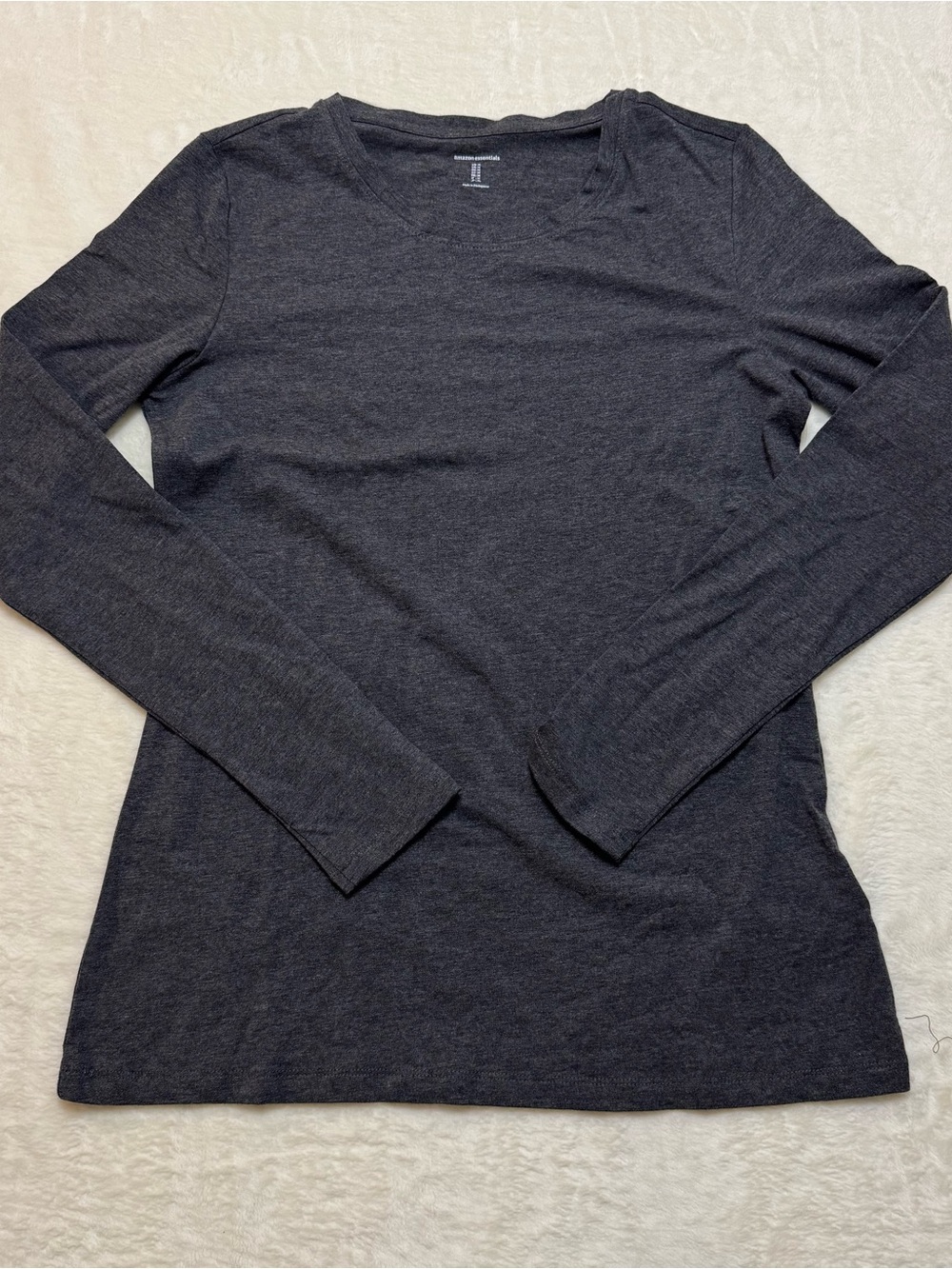 Amazon Soft Long Sleeve Shirt Womens Medium Classic Fit Crew Neck Versatile NWT